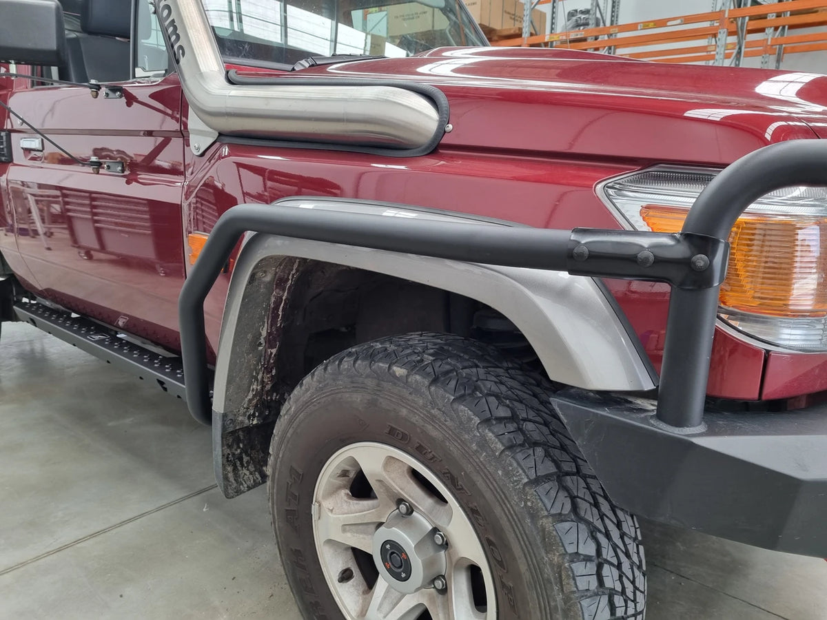 Rock Sliders with Scrub Rails, suitable for Single Cab Toyota Land Cruiser 79, 2017 to 2022