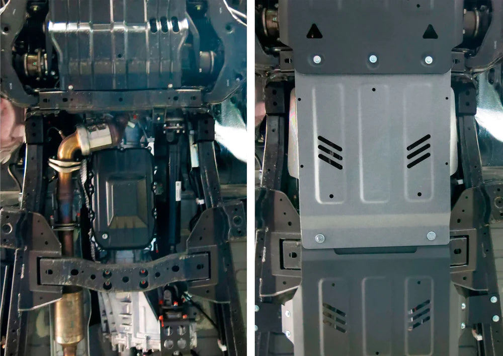 6mm Aluminium Transmission Bash Plate – Mitsubishi Triton (2015–2023) / Pajero Sport (2015–Present)