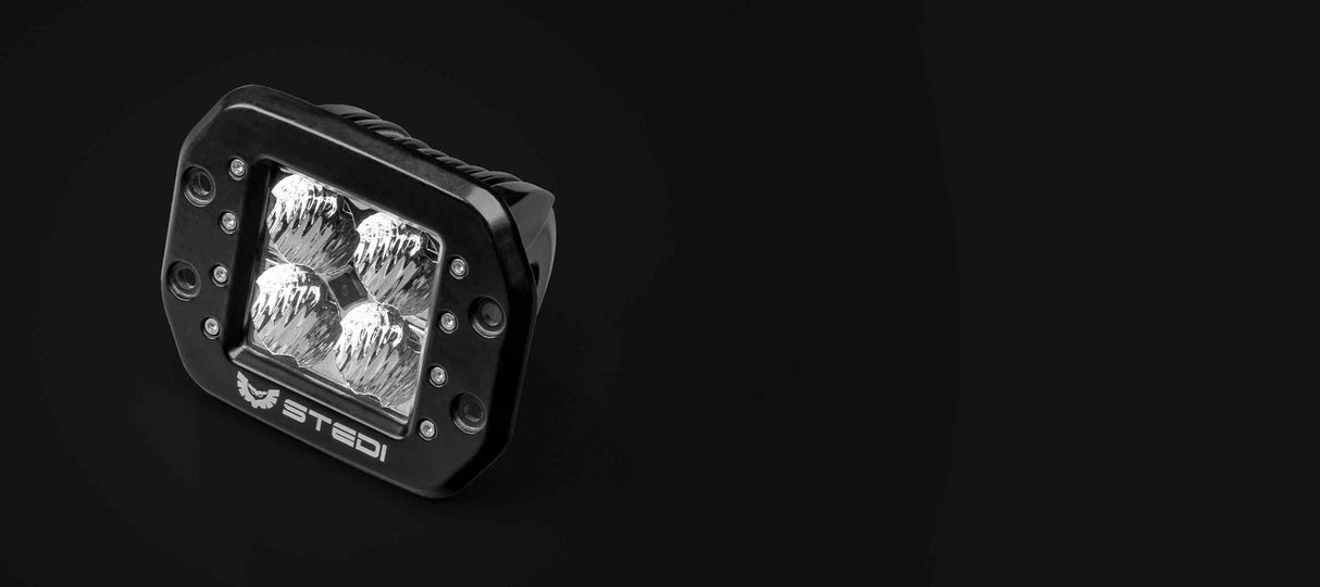 Black Edition C4 LED Flush Mount Light (flood)