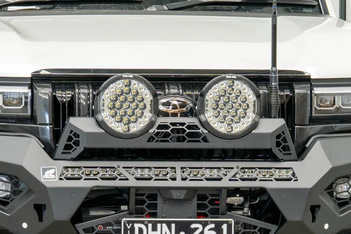 Rally Hoop to suit Predator bar, 250 series style with 9 inch Arse Kicker lights