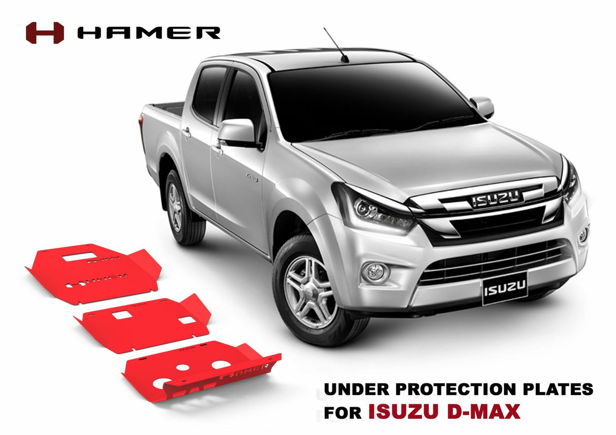 3 Piece under protection plate for Isuzu D-Max ( 2016 – 2020 )