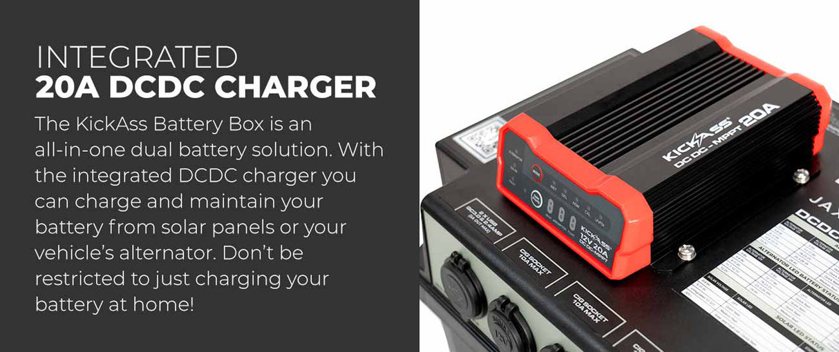 Battery Box With Integrated 20A DCDC Charger & Accessory Bundle