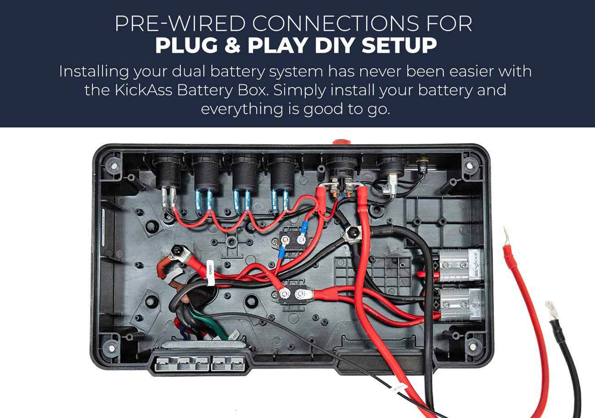 Battery Box With Integrated 20A DCDC Charger & Accessory Bundle