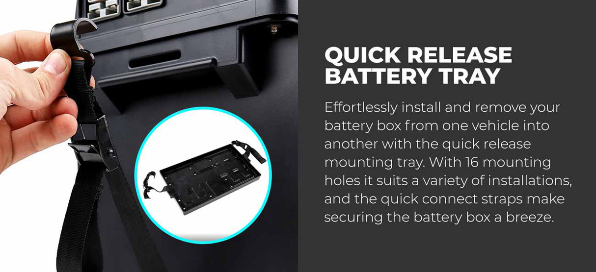 Battery Box With Integrated 20A DCDC Charger & Accessory Bundle