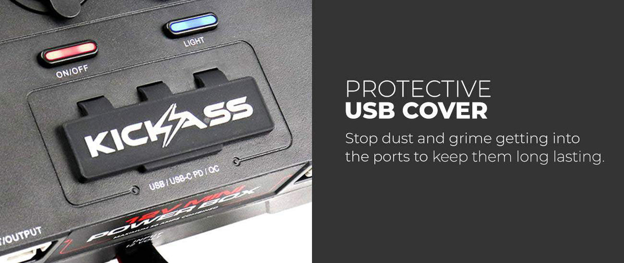 KickAss 12V Mini Power Box - 2 x Anderson, 6 x USB & 3 x Cig Sockets