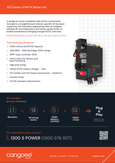 300 Series LiFePO4 Battery Kit