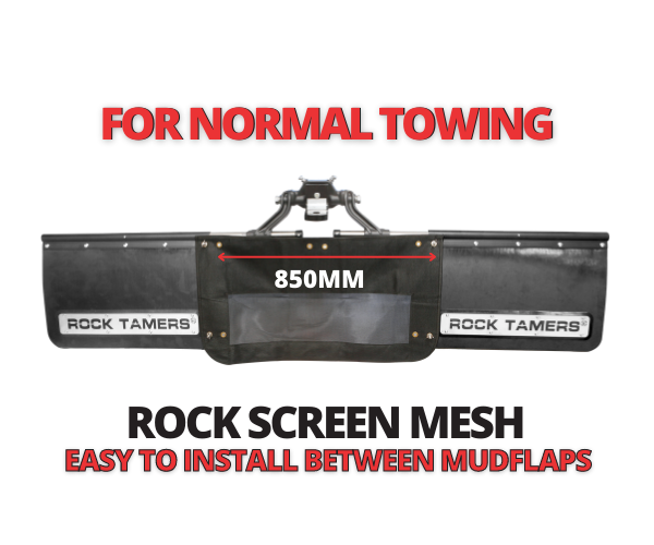 Rock Tamers Rock Screen: 850 mm wide. Includes one set of hardware.