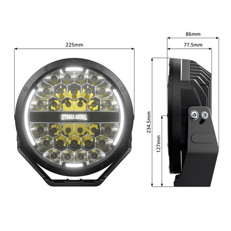 Offroad Animal Night Slapper 9 inch LED Driving Lights