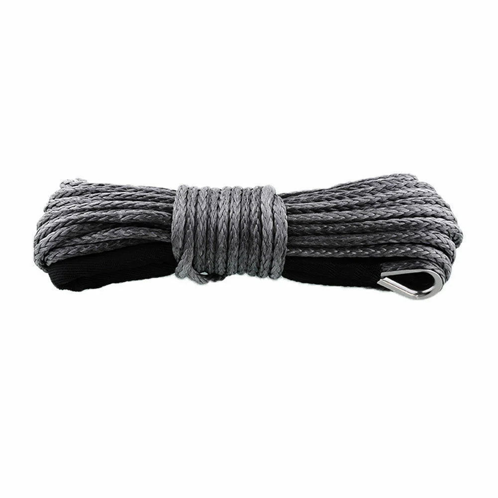 Carbon Winch 12000lb 24m x 10mm Synthetic Black Winch Rope Replacement