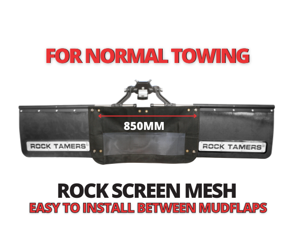 Rock Tamers Rock Screen: 950 mm wide. Includes one set of hardware.