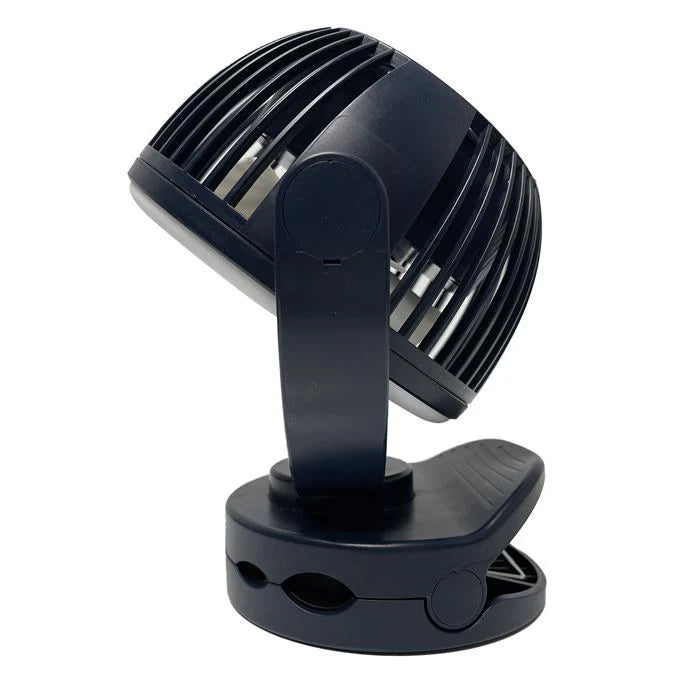 KickAss Portable 5V Clip Fan with White LED Light